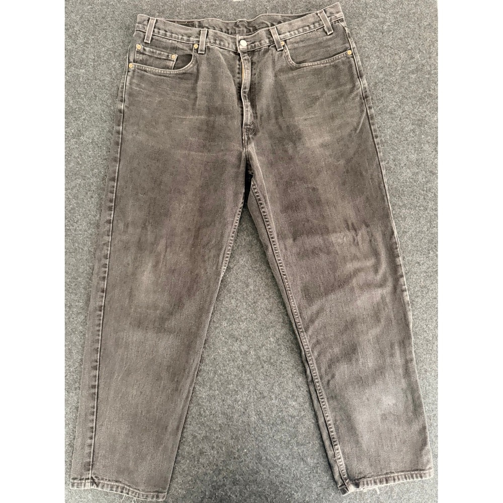 Vintage Levis 550 Relaxed Fit Faded Black Jeans Mens 40x30 Y2K Skater Grunge